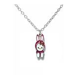 Tavşan Kostümlü Hello Kitty Figürlü Mor Kolye – 60 Cm Zincirli Sevimli Sanrio Takı