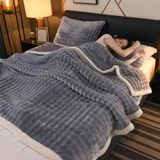 Tavşan Kürklü Kadife Polar Battaniye(Gray 2,180 * 200cm) | Çok Renkli Çoklu Boyutlar: Ev Çekyat Kullanımı