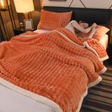Tavşan Kürklü Kadife Polar Battaniye(Orange,150 * 200cm) | Çok Renkli Çoklu Boyutlar: Ev Çekyat Kullanımı