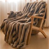 Tavşan Kürklü Suni Kürk Battaniye(Brown 2,160 * 200cm) | Çok Renkli Çoklu Boyutlar: Ev, Kanepe, Yatak, Dış Mekan