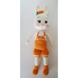 Tavşan Ponçik Yanak Havuç Amigurumi Organik Oyuncak