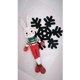 Tavşan Ponçik Yanak Yılbaşı Amigurumi Organik Oyuncak