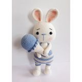 Tavşan Sunny ve Dondurması Amigurumi Organik Oyuncak