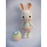 Tavşan Sunny ve Renkli Oyun Topu Amigurumi Organik Oyuncak