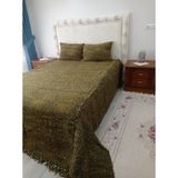 Tavşan Tüyü Peluş El Dokuma Yumuşak Dokulu Çift Kişilik Yatak Örtüsü (280 x 260)-YEŞIL - 280 x 280 cm