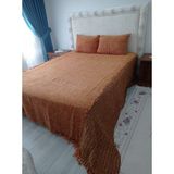 Tavşan Tüyü Peluş El Dokuma Yumuşak Dokulu Çift Kişilik Yatak Örtüsü (280 x 260)KREMIT - Kiremit - 280 x 280 cm
