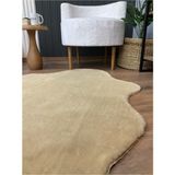Tavşan Tüyü Post Peluş Ultra Yumuşak Post Puffy Cappuccino - Bordo - 60 x 90 cm