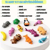 Tavşan Yumi Hareketli Hayvan Figürlü Oyuncak Anahtarlık -12'li - 15'li - 20'li Setler / 4-7 cm Büyüklüğünde - 12'li Set