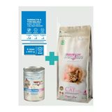 Tavuklu Kısır Kedi Maması 2 Kg & Deniz Ürünlü Ezme Yaş Mama Avantaj Paketi (6X400 Gr)