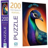 Tavus Kuşu 200 Parça 2,2mm Kalınlık 34X48CM Profesyonel Hobi Puzzle Yapboz Serisi - 01-Mavi