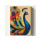 Tavus Kuşu Temalı Sayılarla Boyama Seti, 50X70 Cm