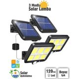 Tawitech 120 Cob LED Güneş Enerjili Sensörlü Kablolu Duvar Lambası ABS Malzeme ile Enerji Tasarruflu