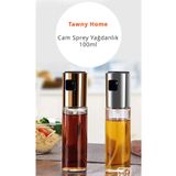 Tawny Coffee Karışık Renk Sprey Cam Şişe Zeytinyağı Sirke Yağ Püskürtücü Yağdanlık Airfryer Sprey Yağdanlık 100ml