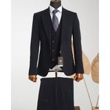 Taxi Giyim Üçlü Takım Elbise - Zara Kumaş - Lacivert - TG3ZL7 - 001-Renkli - Regular Fit - 46