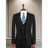 Taxi Giyim Üçlü Takım Elbise - Zara Kumaş - Siyah - TG3ZS15 - 001-Renkli - Regular Fit - 46