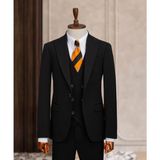 Taxi Giyim Üçlü Takım Elbise - Zara Kumaş - Siyah - TG3ZS9 - 001-Renkli - Regular Fit - 46