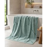 Taya Home %100 Pamuk Battal Boy Banyo Havlusu 100X200 cm Yumuşak Emici Modern Tasarım - Yeşil