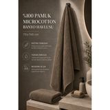 Taya Home %100 Pamuk Microcotton Banyo Havlusu 70X150 cm Ekstra Yumuşak Yüksek Emici Havlu - Mavi
