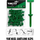 Tayff Professional Çok Amaçlı Cırt Klips, Oto Tampon Şase Klipsi, Ev Bahçe ve Elektrik Panosu Sabitleme Sihirli Klipsi | Yeşil 12'li Paket