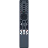 Tayfun Tcl ile Uyumlu Model 65P8K Mikrofonlu Google QLED Tv Kumandası - Siyah