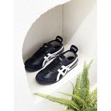 Tayger E E-3226 Hakiki Deri Düz Taban Sneaker Spor Ayakkabı Unısex - Siyah Beyaz