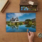 Tayland - Samut Prakan Antik Şehri Tasarımı 240 Parça Ahşap Puzzle Ahşap Kutuda MP05332