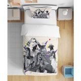 Taylor Swift Şarkıcı 3D Dijital Baskılı Tek Kişilik Çarşafsız Genç Kız Çocuk Nevresim Takımı - Bej - Gri - 160 x 220 cm