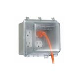 TayMac MM7440C 4,7 inç Derin Dış Mekan Kutusu, UFAST 55'i 1 arada, Anma NEMA 3R 2-Gang Ev Geliştirme için Hava Koşullarına Dayanıklı Elektrikli Priz Kapağı, Şeffaf