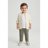 Tayo Baby Erkek Bebek Çizgili Beli Lastikli Haki Pantolon Pamuklu - 12 - 18 Ay - Regular Fit
