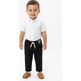 Tayo Baby Erkek Bebek Siyah Ribanalı Pantolon Likralı Pamuklu - 12 - 18 Ay - Regular Fit