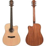 Tayste TS62-DC-EQ17A Elektro Akustik Gitar - Natural