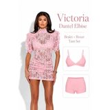 Tayt Factory Victoria 3 lü Bralet Şort Mini Dantel Gece Elbisesi