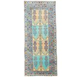 Tayte Bereket Motifli Renkli Yün Halı 158x371 cm