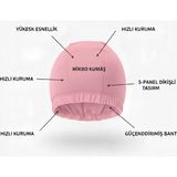 Tayuya Pembe Renk Ultra Esnek Kumaş Yüzücü Bonesi - Saç Çekmeyen Rahat Kesim Havuz Bonesi - Kadınlara Özel - M - L