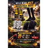 Tayzon 4’lü Kaleci Seti Kaleci Eldiveni Uzun Çorap Mini Tekmelik Darbe Emici Dizlik Halısaha Eldiveni Set
