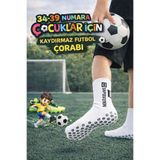 Tayzon Kayrdırmaz Slikon Taban Anti Slip Çocuk Futbol Çorabı