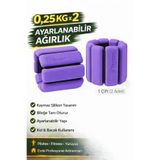 Tayzon Pro Seri El Ayak Ayarlanabilir Silikon Ağırlık Bileklikleri 0.25 kg x 2 Adet Egzersiz Ağırlk Seti