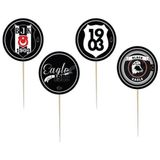 Tazador Beşiktaş Temalı Parti Kürdan Süsü 8 Adet