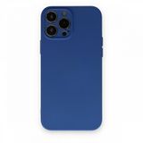 Tazador iPhone 13 Pro Nano İçi Kadife Lacivert Silikon Kılıf