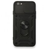 Tazador iPhone 6 Pars Lens Yüzüklü Siyah Silikon Kılıf