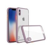 Tazador iPhone XS Max Miami Şeffaf Açık Mor Silikon Kılıf