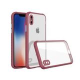 Tazador iPhone XS Max Miami Şeffaf Fuşya Silikon Kılıf