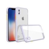 Tazador iPhone XS Max Miami Şeffaf Lila Silikon Kılıf