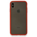 Tazador iPhone XS Max Montreal Kırmızı Silikon Kapak Kılıf
