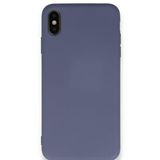 Tazador iPhone XS Max Nano İçi Kadife Gri Silikon Kılıf