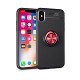 Tazador iPhone XS Max Range Yüzüklü Siyah-Kırmızı Silikon Kılıf