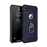 Tazador iPhone XS Max Sofya Yüzüklü Lacivert Silikon Kapak Kılıf