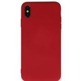 Tazador iPhone XS Nano İçi Kadife Kırmızı Silikon Kılıf