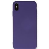 Tazador iPhone XS Nano İçi Kadife Mor Silikon Kılıf