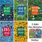 Taze Kitap Su Altı Atlası - Ağaç Atlası - Hayvan Atlası - Kuş Atlası - Böcek Atlası (Ciltli) +2 Aba Kitap Dev Boyama Posteri Hediye - hediyeli